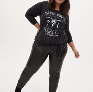 Torrid Raise Some Hell Tie knot Graphic Top